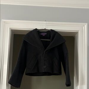 Ralph Lauren Purple Label Charcoal Grey Pea Coat